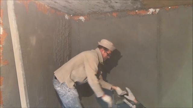 Отделка коттеджа 400 кв. метров. Штукатурные работы