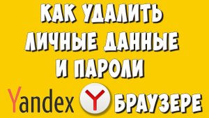 Как Удалить Личные Данные и Пароли из Яндекс Браузера на Компьютере в 2022