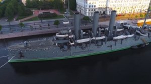 Крейсер Аврора в действии