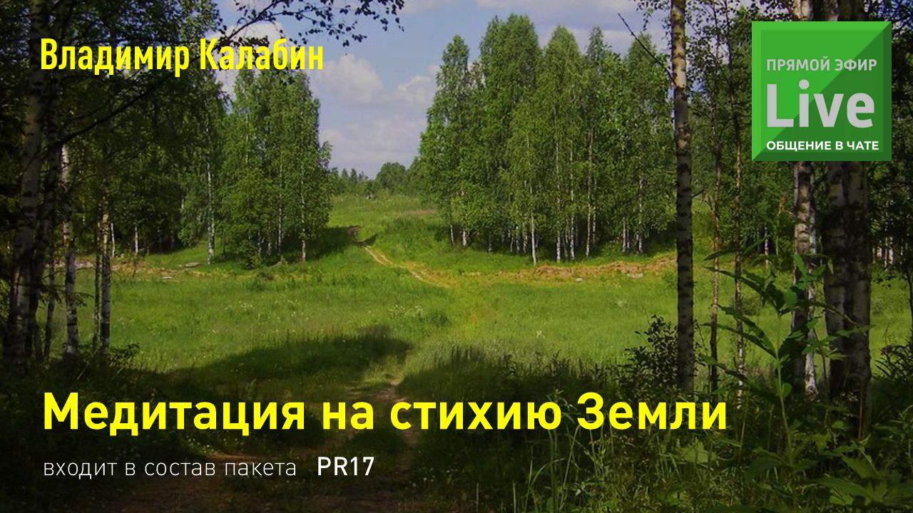 Медитация на стихию Земли. Приглашение от Владимира Калабина