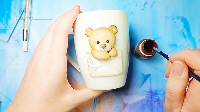 Мишка из полимерной глины | как слепить медвежонка | день святого Валентина | полимерная глина