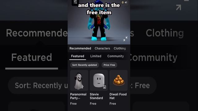 ROBLOX Halloween Free Item! Paranormal Party Starter LIMITED TIME #short