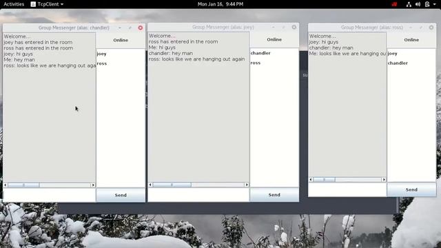 Screencast of Java group messenger Swing Application | Open source | Github | 2016 смотреть онлайн