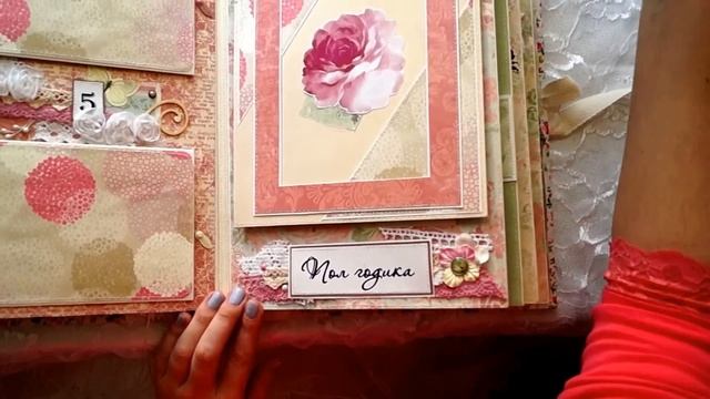 Альбом первого года жизни для Алиночки. Скрапбукинг. смотреть онлайн