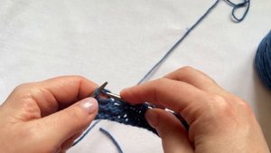 Платочная вязка в поворотном вязании