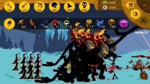 Большой ГРИФОН и МАГИ против ЗОМБИ! 53+ ночей СТРАХА в стикмен игре Stick war Legacy Зомби режим