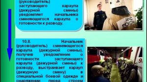 Смена караулов в подразделениях пожарной охраны