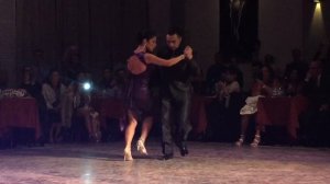 Jonathan Saavedra & Clarisa Aragón performing at Salon Canning with live orchestra Tango Bardo 2018