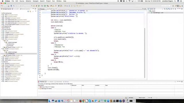 Tutoriel Java - Pile (Stack) - API de Java Collections смотреть онлайн