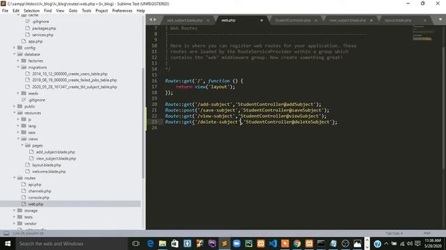 6.laravel bangla tutorial | laravel 7 tutorial |Laravel CRUD Bangla Tutoria||Delete Data||Part-6