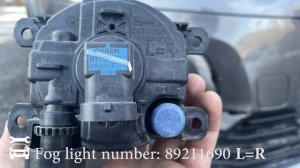 Fog light bulb replacement PEUGEOT RIFTER/CITROEN BERLINGO/OPEL COMBO/TOYOTA PROACE CITY VERSO/COMB