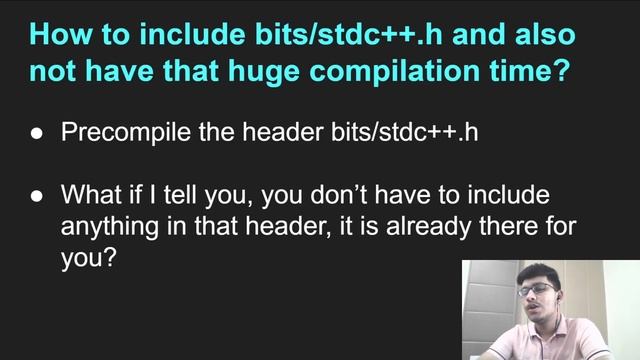 bits/stdc++.h | What is it? | Why is it slow? | How to Precompile? | #CompetitiveProgramming #C++