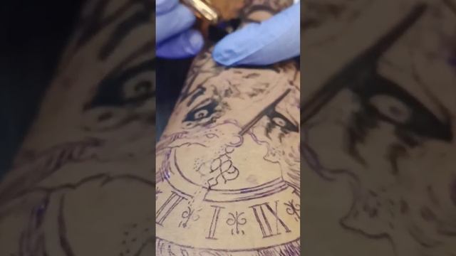 Lion & Roman Watch Tattoo © Inked By Goldy Tattooz ⚓ || #kiddafir #shortsvideo #ytshorts