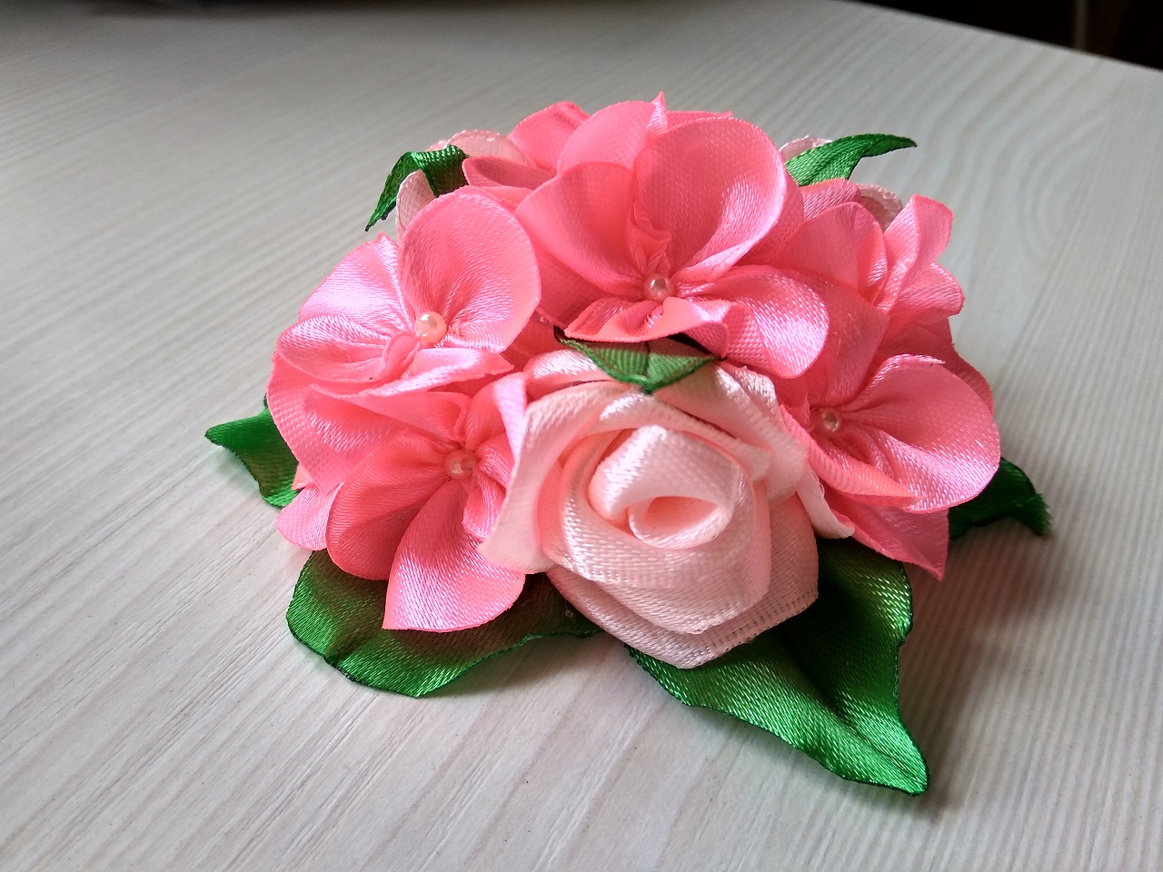 Украшение для волос с букетиком роз ?. Канзаши МК/DIY смотреть онлайн