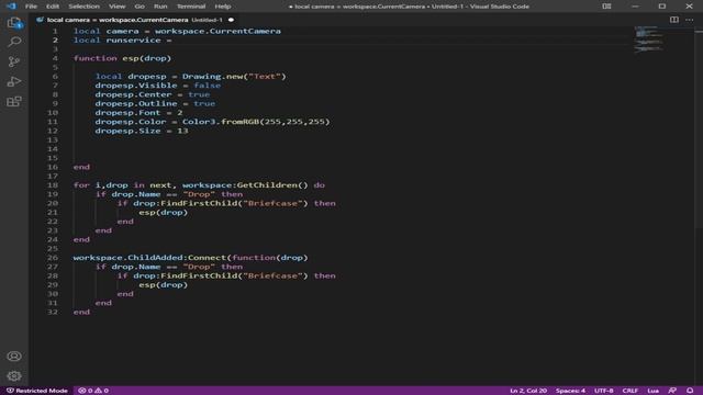 How to make Item ESP in Roblox LUA REWRITE | Synapse X Drawing Lib "Text" | LUA File in Description