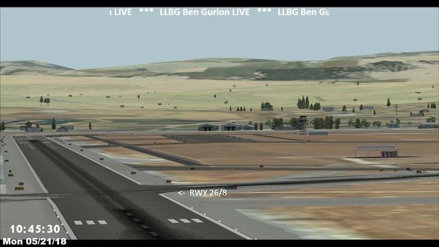 FSX LIVE 1080P: LLBG Tel Aviv Ben Gurion Int'l airport смотреть онлайн