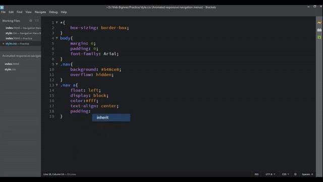 Navigation Menu bar and search box with search Icon || HTML and CSS