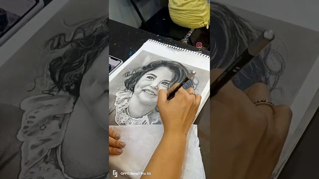 how to make Realistic Portrait.  Portrait sketch.#shortsvideo #shortsvideo #art #trending #kalabhum