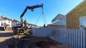 Выгребная яма своими руками за 3 дня. Ставим кольца