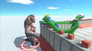 Who Will Win?! Gorilla King Kong Battle with Rainbow Friends in Animal Revolt Battle Simulator