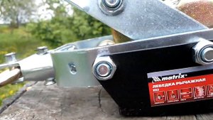 ОНЛАЙН ТРЕЙД.РУ Лебедка рычажная, тяга - 4 т, подъем - 1,6 т, двойное храповое колесо, MATRIX 52225