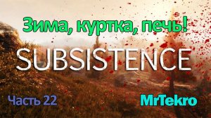 Subsistence (Часть 22! Зима, ресурсы, куртка, печь!)