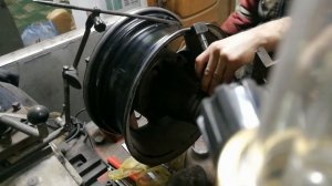 Правка литого диска R15, греем используя Инфокрасный термометр (Editing a cast disk R15)