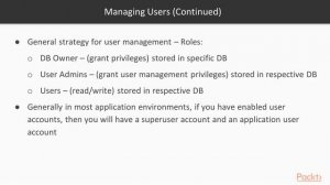 Learning MongoDB Deployments: Managing Mongo User Accounts|packtpub.com