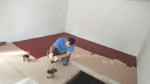 Грунтовка пола, под окраску использую грунт ГФ-021