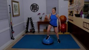 Step Aerobics Bosu Ball Cardio Workout Beginner - Intermediate Exercise. Fat Burning Stepper Fitnes