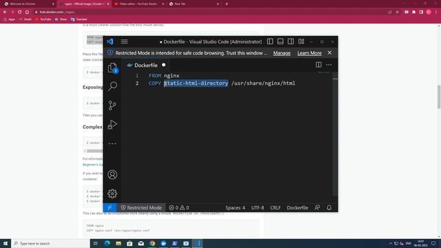 hello world using html in nginx sever using docker смотреть онлайн