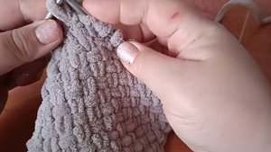 Узор Плетенка для плюшевого пледа.