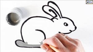 Как нарисовать кролика / мультик раскраска кролик для детей / учим цвета