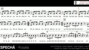 Despechá - Rosalía (partitura-melodía con notas para flauta)