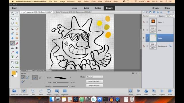 Tutorial: Digital Coloring in Photoshop Elements For Total Beginners, Part 2 смотреть онлайн