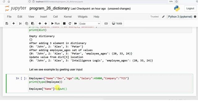 Dictionary in Python | Add | Update | Delete | Iterate | Python Programming | Jupyter NoteBook | IL