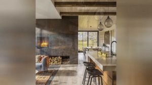 75 Living Space With A Standard Fireplace And A Metal Fireplace Design Ideas You'll Love 🏡