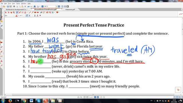 Present Perfect Tense Practice смотреть онлайн