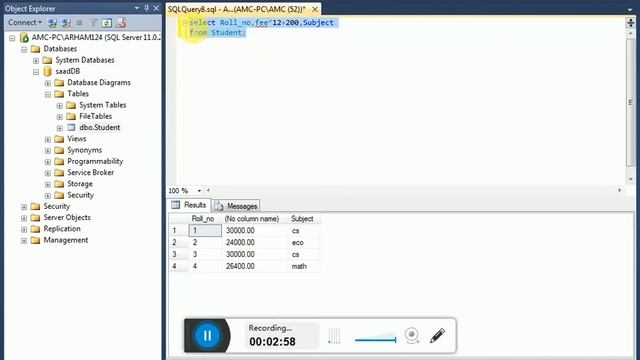 tutorial#13,Arithmetic Operator in SQL|Operator precedence|Noble Expert|M.imran|urdu