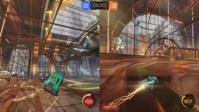 Rocket League: Split screen last second GOAL