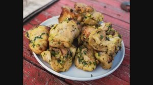 шашлык из курицы с кинзой