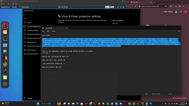 BYPASSING WINDOWS DEFENDER AND OBTAINING REVERSE CONNECTION | POWERSHELL | MARCH 2024 | BY PEET смотреть онлайн