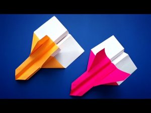 Поделки. Как сделать самолетик из бумаги. Оригами бумажный самолетик.