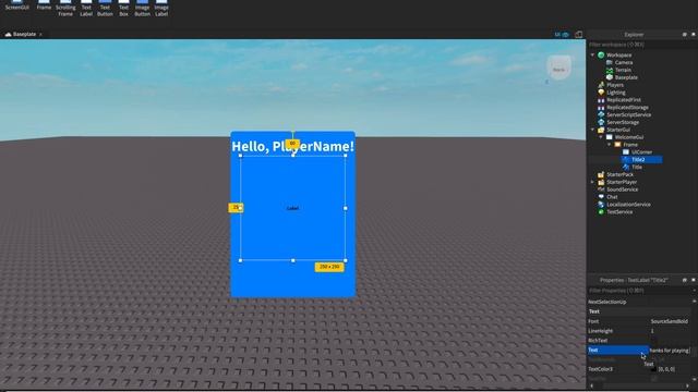 Как сделать приветственное GUI в Roblox Studio! смотреть онлайн