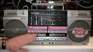 Sharp GF-575 (1982 г.в.) первый двухкассетник с функцией ускоренной перезаписи кассет