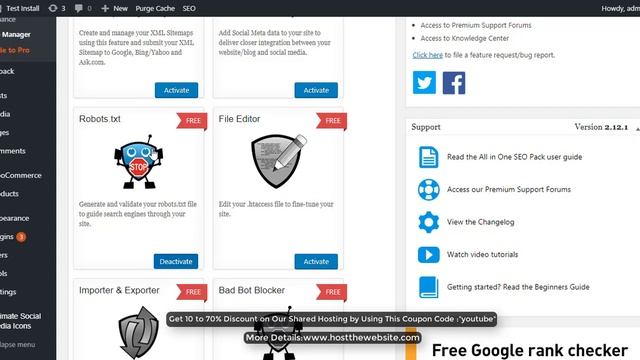 How to Create a robots txt file in WordPress with All in One SEO Pack (Bangla) || Host The Website смотреть онлайн