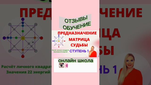 Отзыв обучения Матрица Судьбы онлайн, диагностика предназначения. Матрица Татьяна Дивия. Нумеролог.