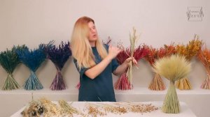 Мастер класс по сборке букета из сухоцветов по спирали. Набор из сухоцветов Колхоз Луч.