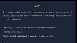 Arthramid Vet (2.5% polyacrylamide hydrogel) - formulation, mode of action, published research, use