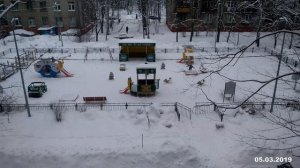 Двор 05.02.2019 ... Снег, от рассвета до заката ... timelapse